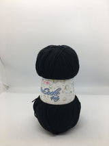 King Cole Black Cotton Socks 4ply Yarn