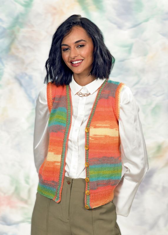 James C Brett JB867 Waistcoat and Cardigan in Shhh DK Leaflet