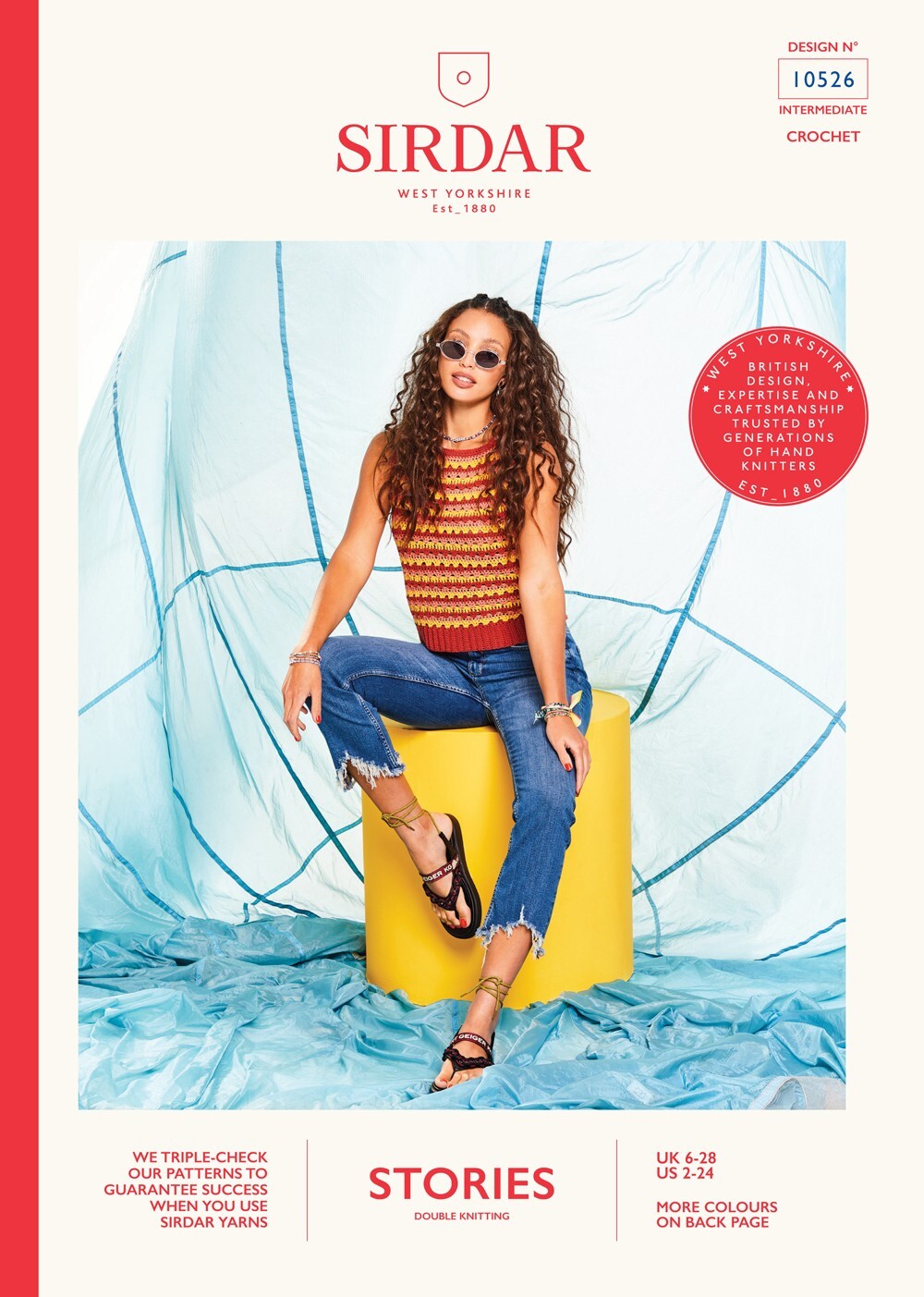 Sirdar 10526 Womens Crochet Vest in Stories DK Pattern