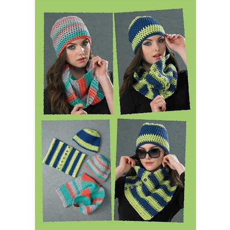 Crochet Beanie Hat and Cowl Stylecraft 8763