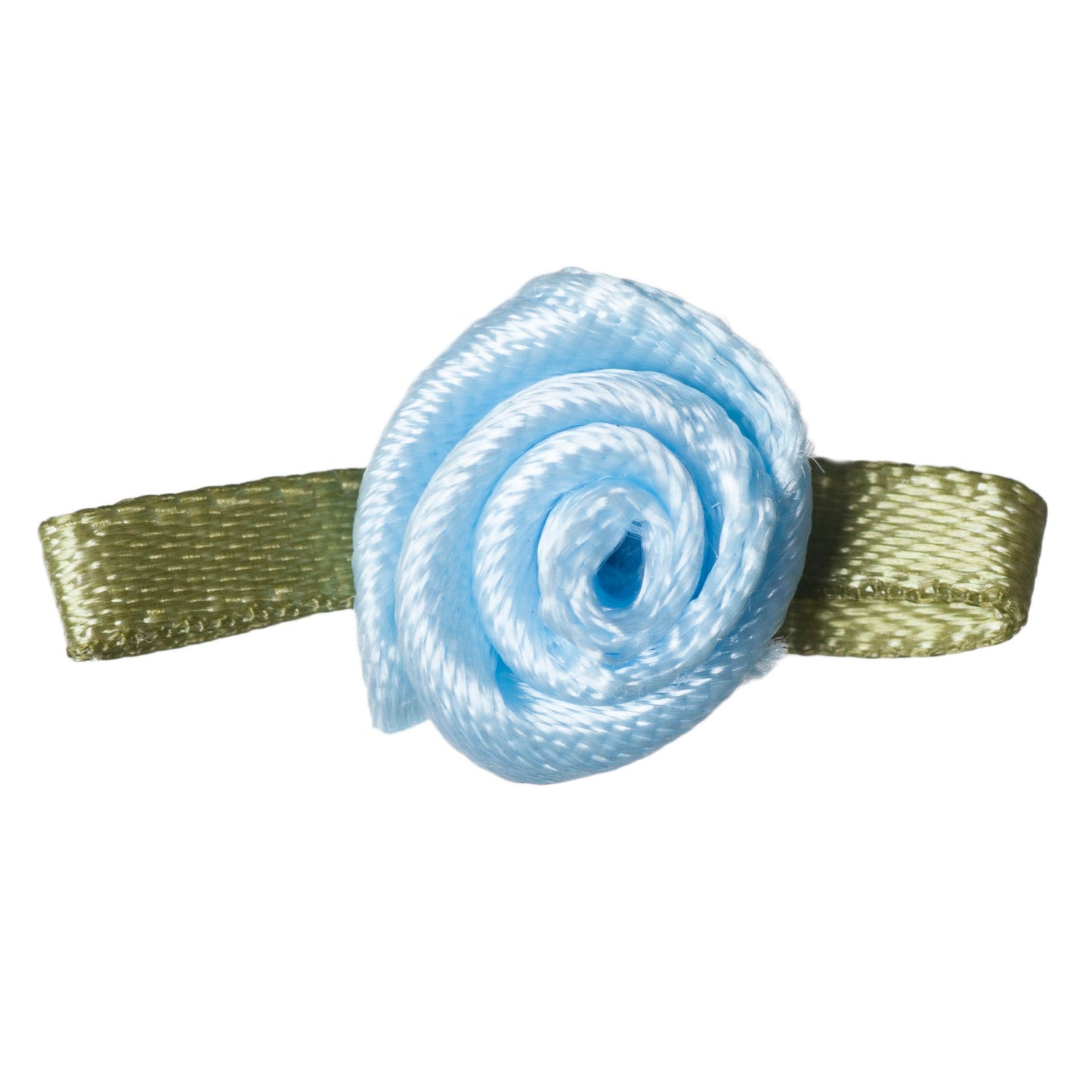 Small Pale Blue Rose with Green Leaves