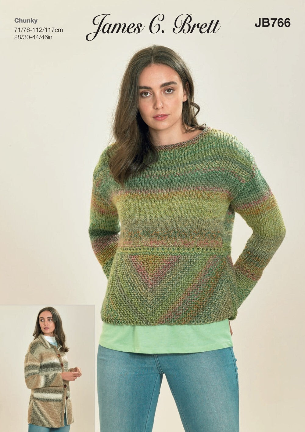 James C Brett JB766 Jacket and Sweater in Marble Chunky Pattern