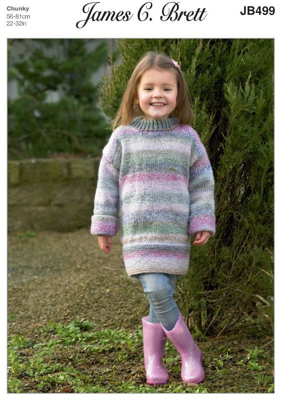 James C Brett JB499 Sweater in Marble Chunky Pattern