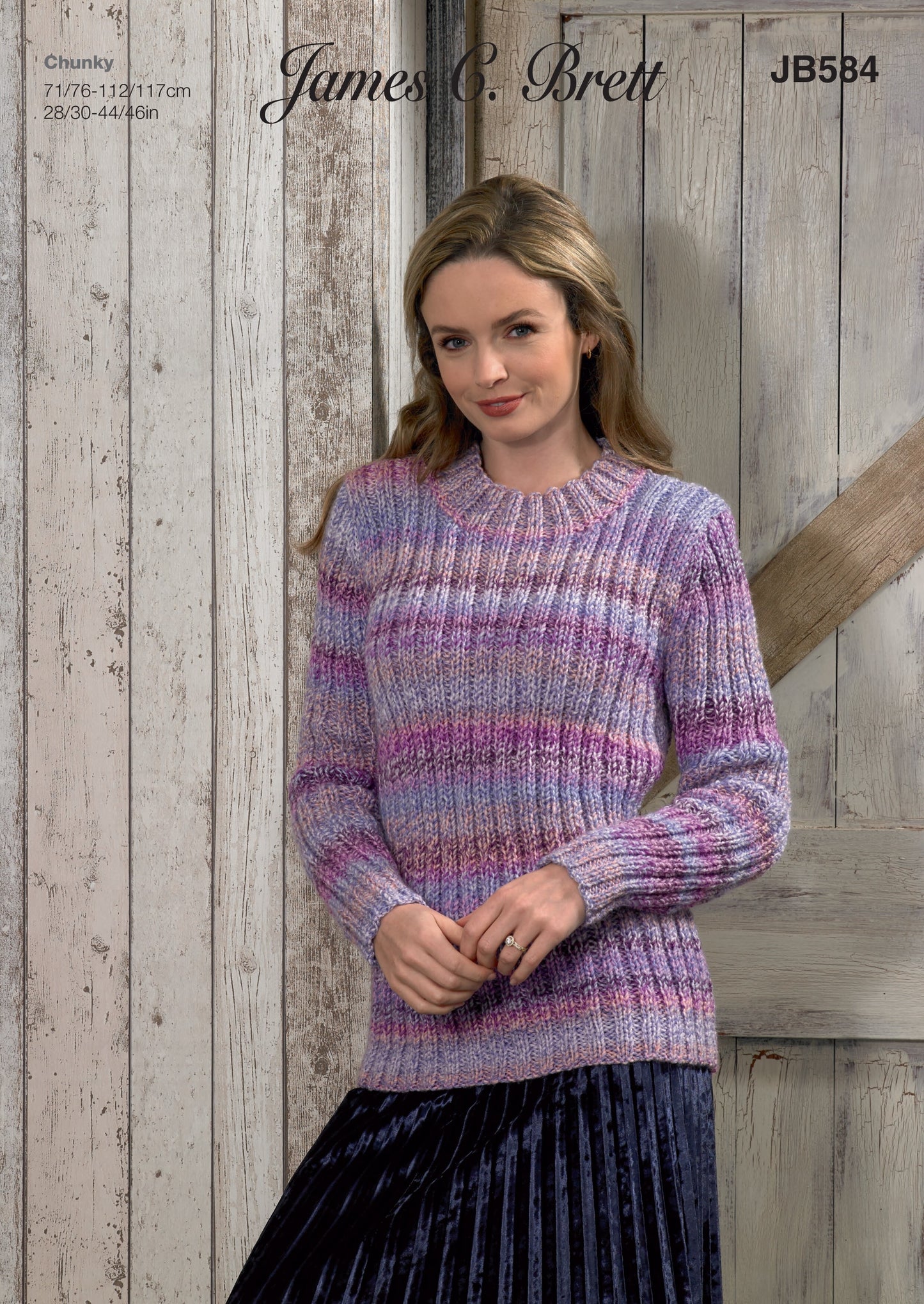 James C Brett JB584 Sweater in Marble Chunky Pattern