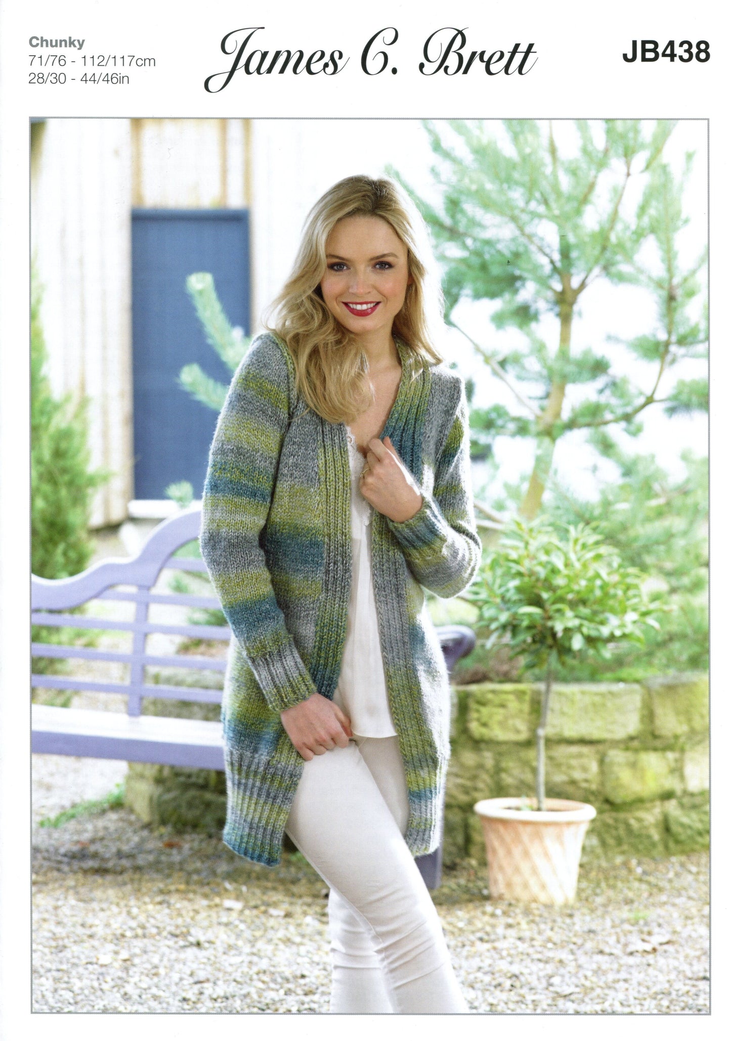 James C Brett JB438 Jacket in Marble Chunky Pattern