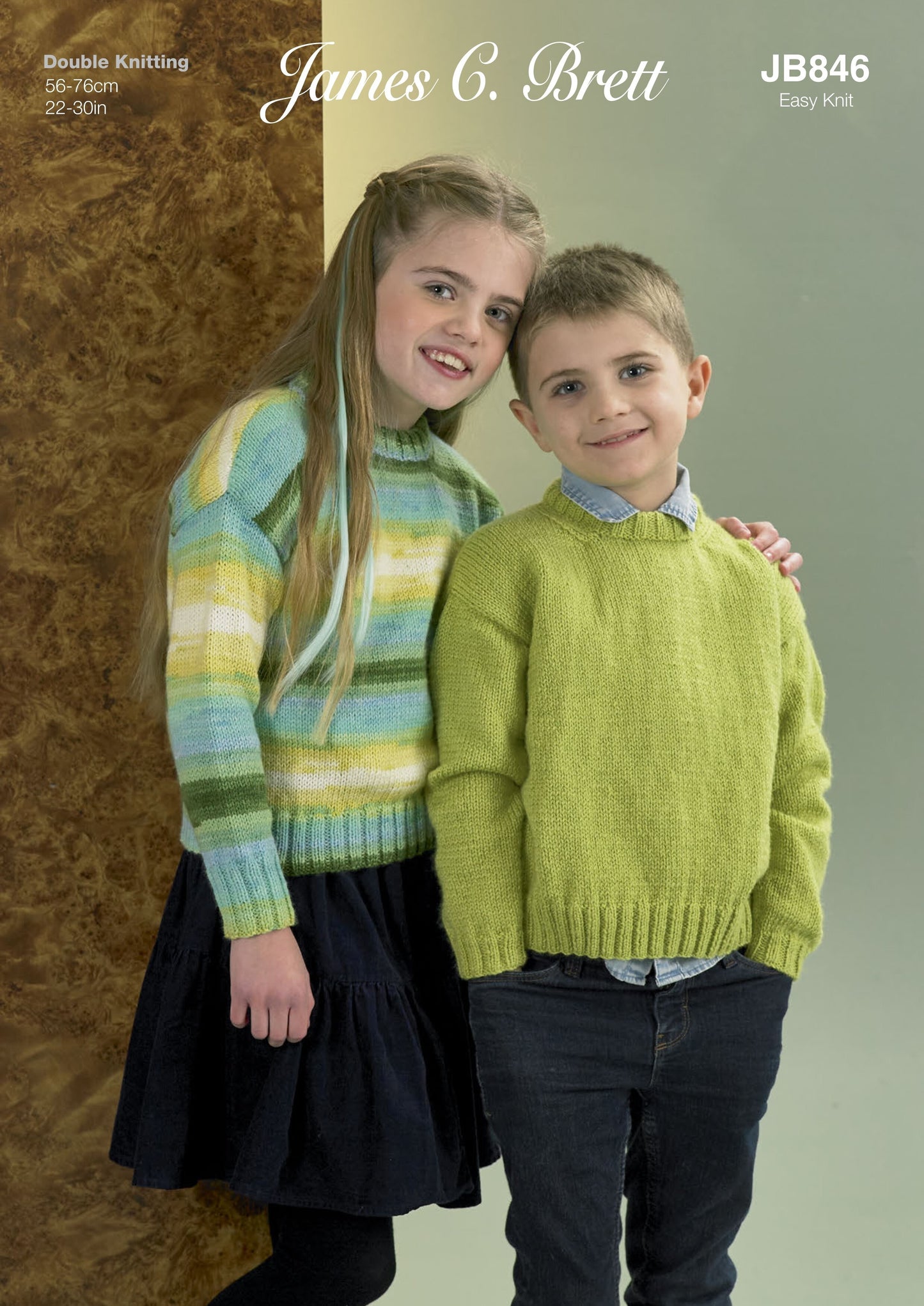 James C Brett JB846 Sweater in Aurora and Top Value DK Pattern