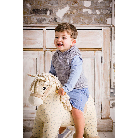 Stylecraft 9281 Waistcoat and Hooded Slipover in Lullaby Prints & Lullaby DK Pattern