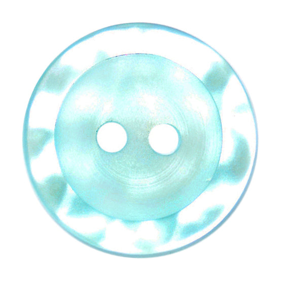 Rimmed Button 16mm Light Blue