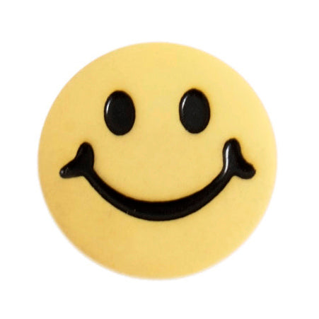 Smiley Face Button 15mm: Yellow
