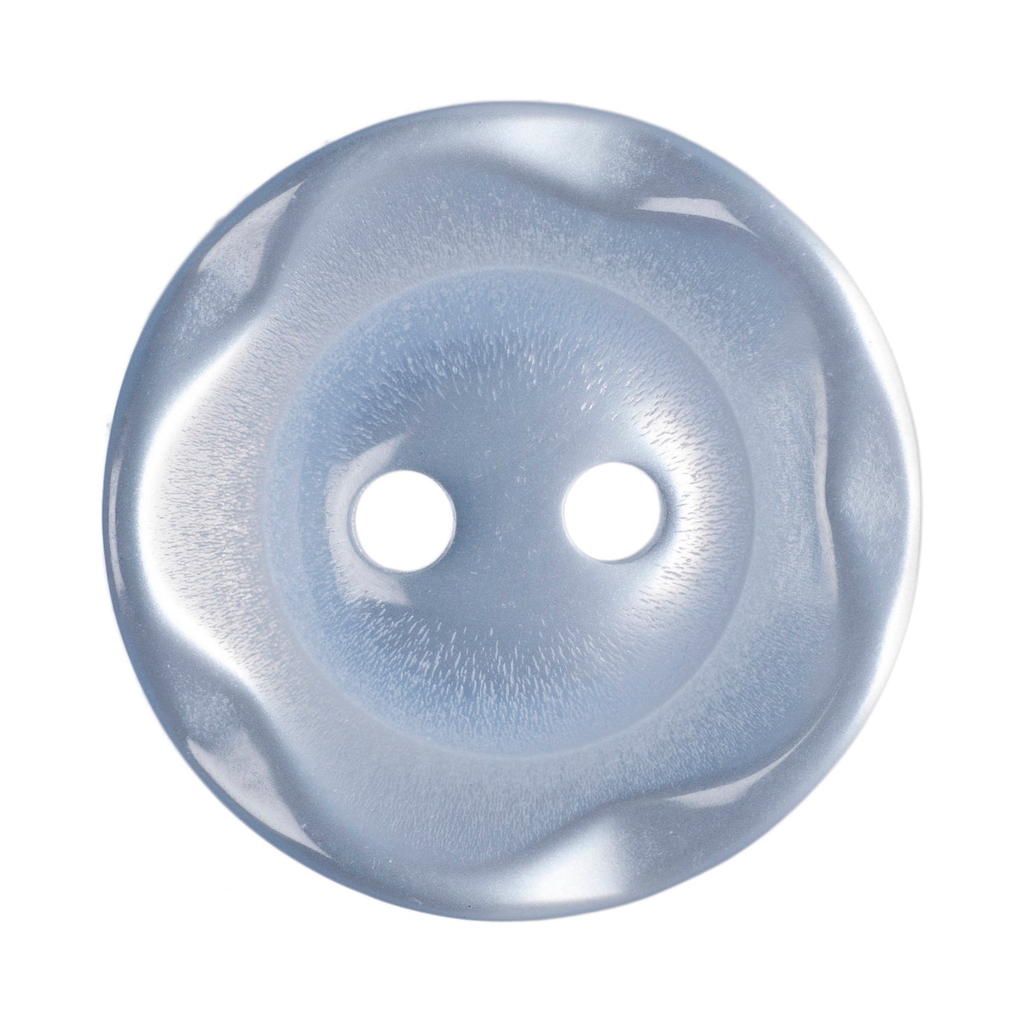 Scalloped Edge Button 16mm Pale Blue