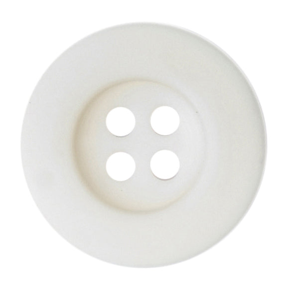 Rimmed Button 18mm Cream