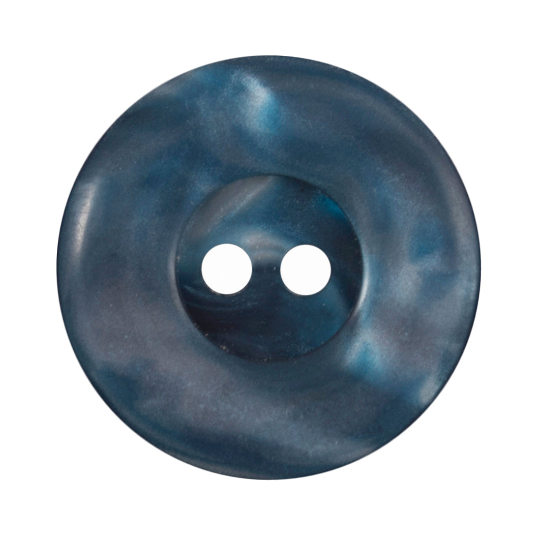 Rimmed Button 22.5mm Blue