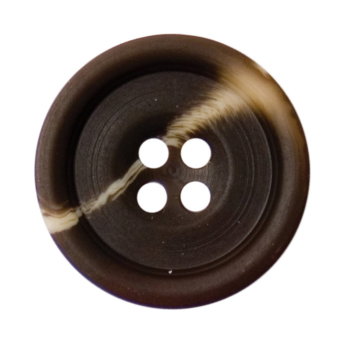 Tan Rimmed Button 19mm