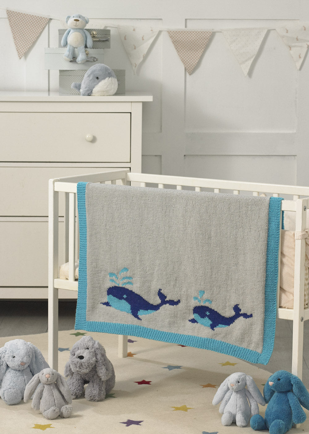 James C Brett Baby Blanket Knitting Pattern JB909