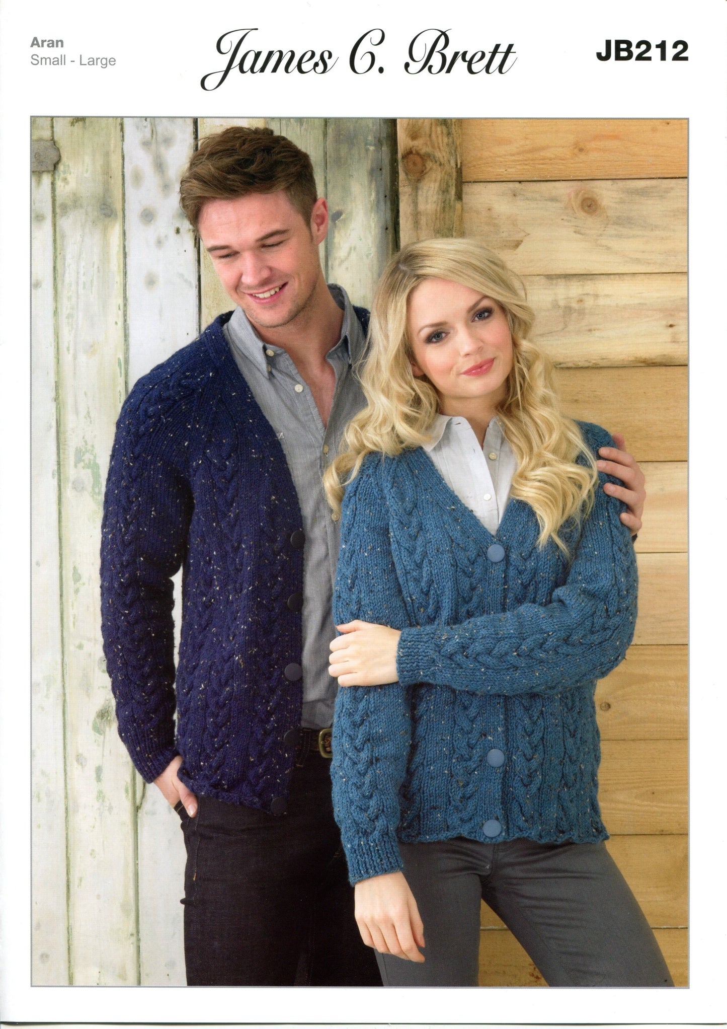 James C Brett JB212 Cardigans in Rustic With Wool Aran Leaflet