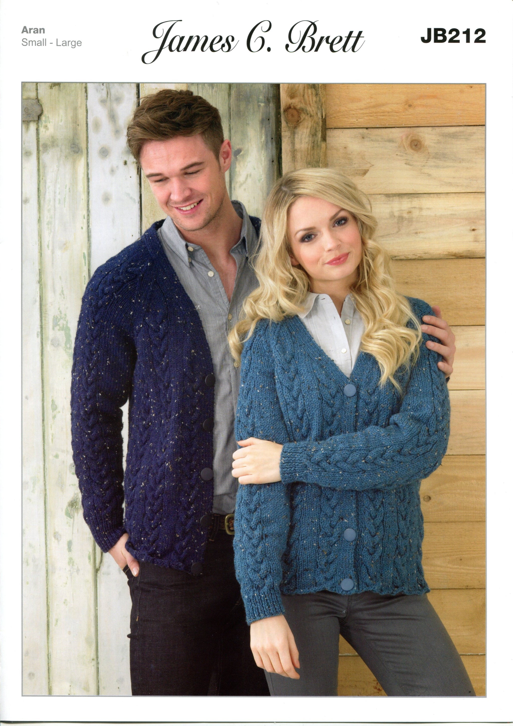 James C Brett JB212 Cardigans in Rustic With Wool Aran Leaflet