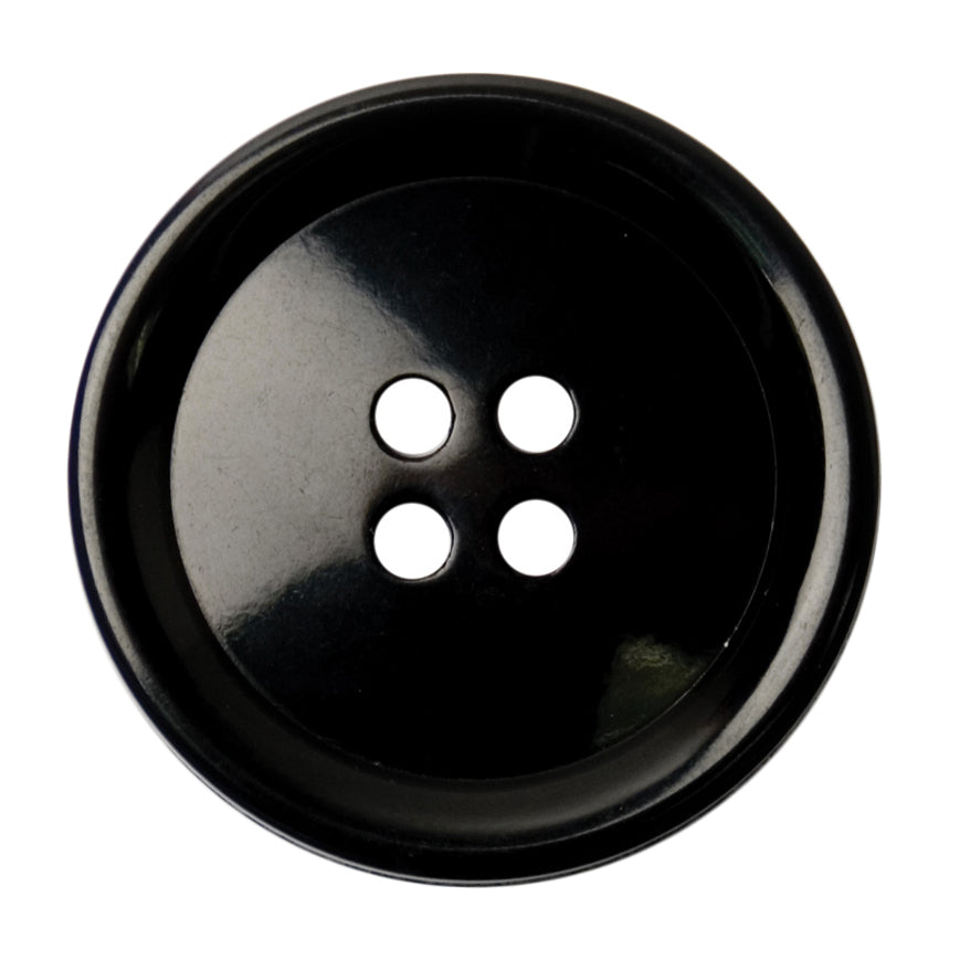 Rimmed Button 29mm Black