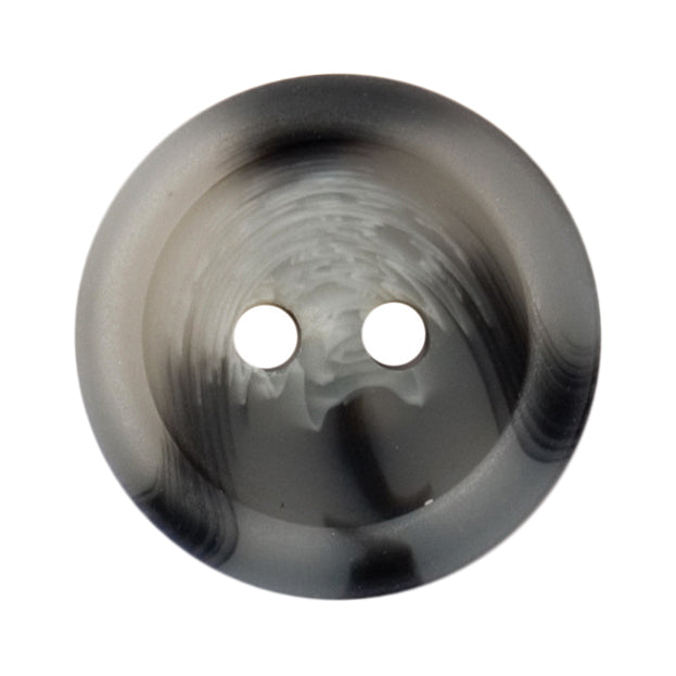 Rimmed Button 18mm Grey/Black