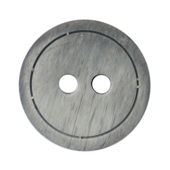 Rimmed Button 15mm Grey