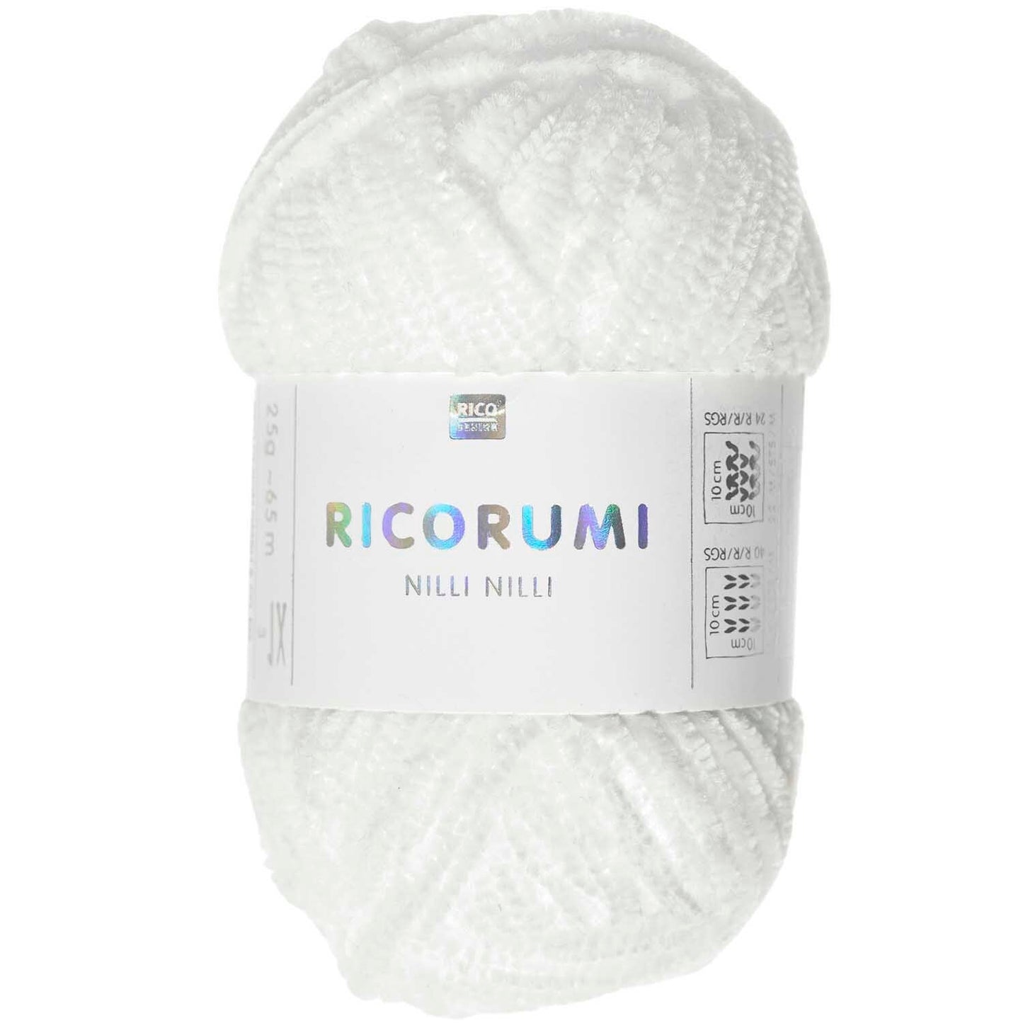 Rico Ricorumi Nilli Nilli 001 White Chenille Yarn 25G
