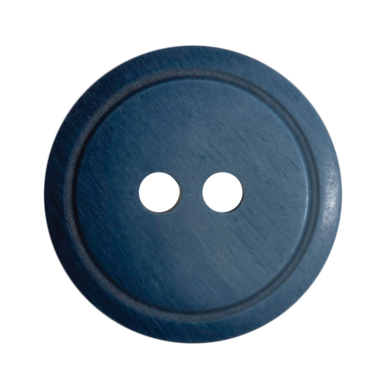 Rimmed Button 20mm Blue