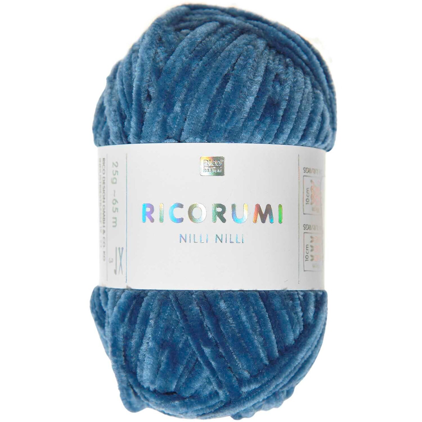Rico Ricorumi Nilli Nilli 013 Blue Chenille Yarn 25G