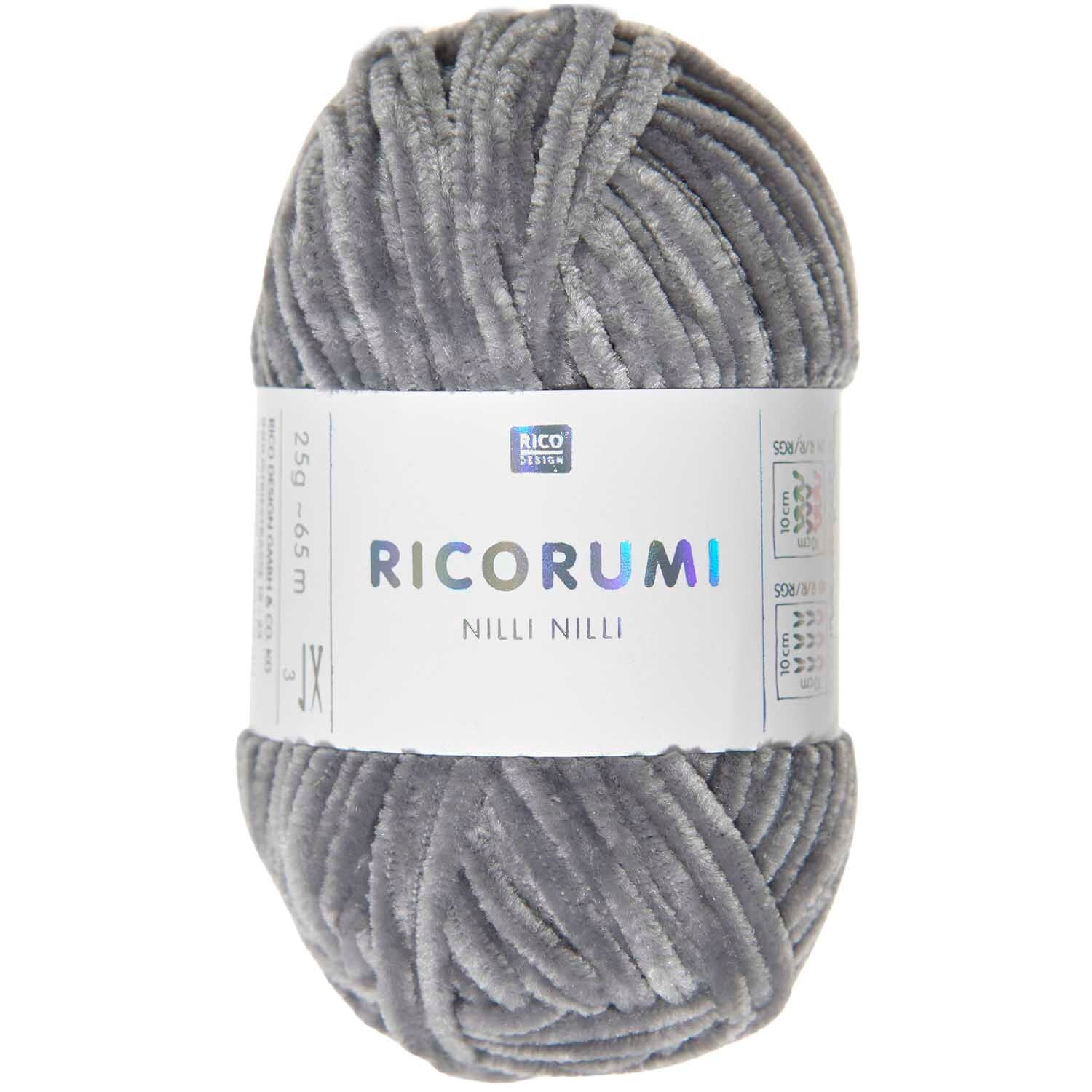 Rico Ricorumi Nilli Nilli 026 Grey Chenille Yarn 25G