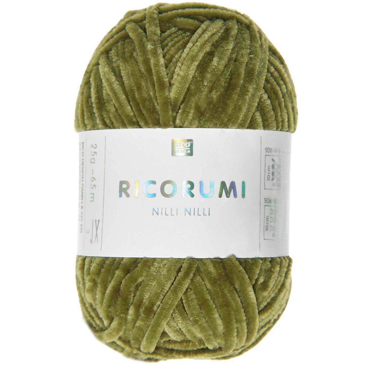 Rico Ricorumi Nilli Nilli 020 Olive Chenille Yarn 25G