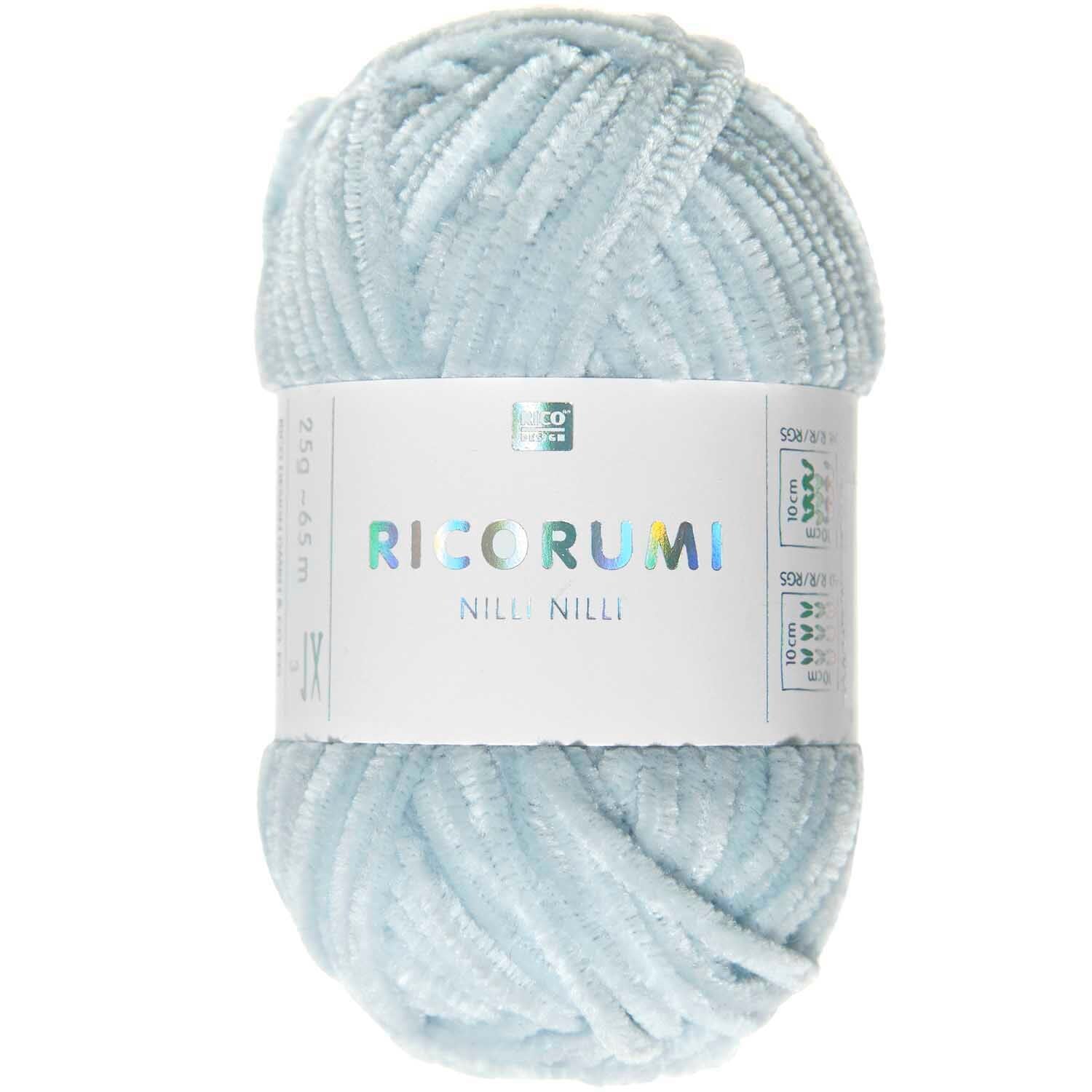 Rico Ricorumi Nilli Nilli 014 Pale Blue Chenille Yarn 25G