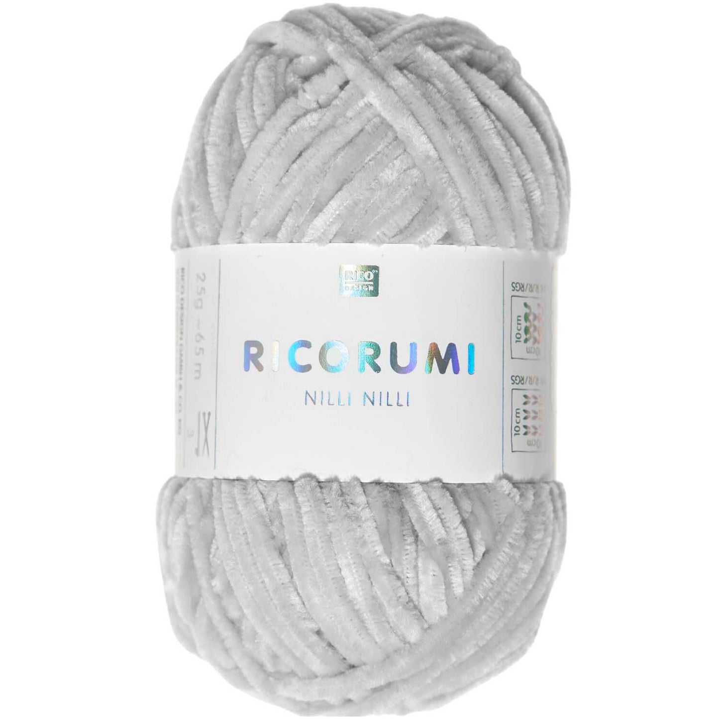 Rico Ricorumi Nilli Nilli 025 Silver Grey Chenille Yarn 25G