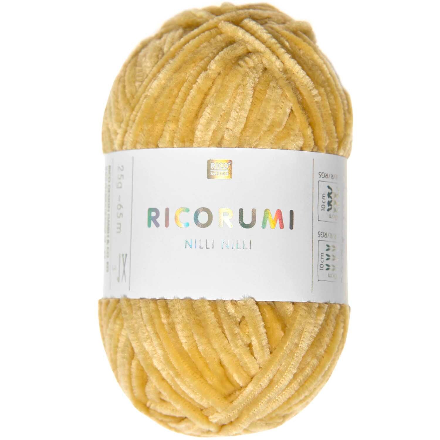 Rico Ricorumi Nilli Nilli 004 Mustard Chenille Yarn 25G
