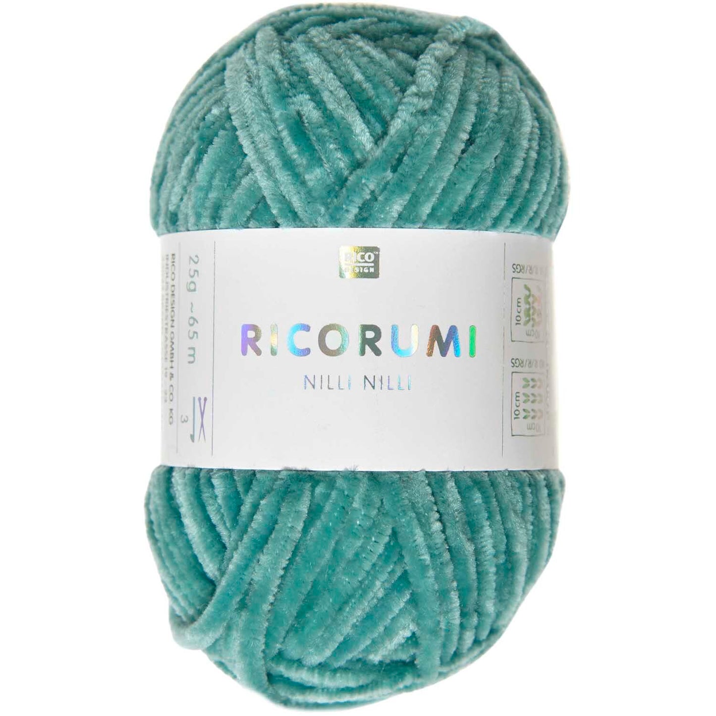 Rico Ricorumi Nilli Nilli 017 Turquoise Chenille Yarn 25G