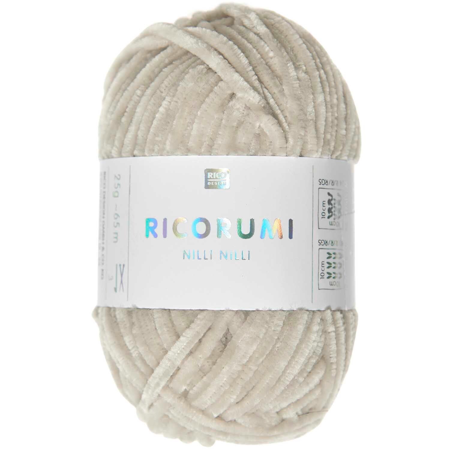 Rico Ricorumi Nilli Nilli 021 Ecru Chenille Yarn 25G