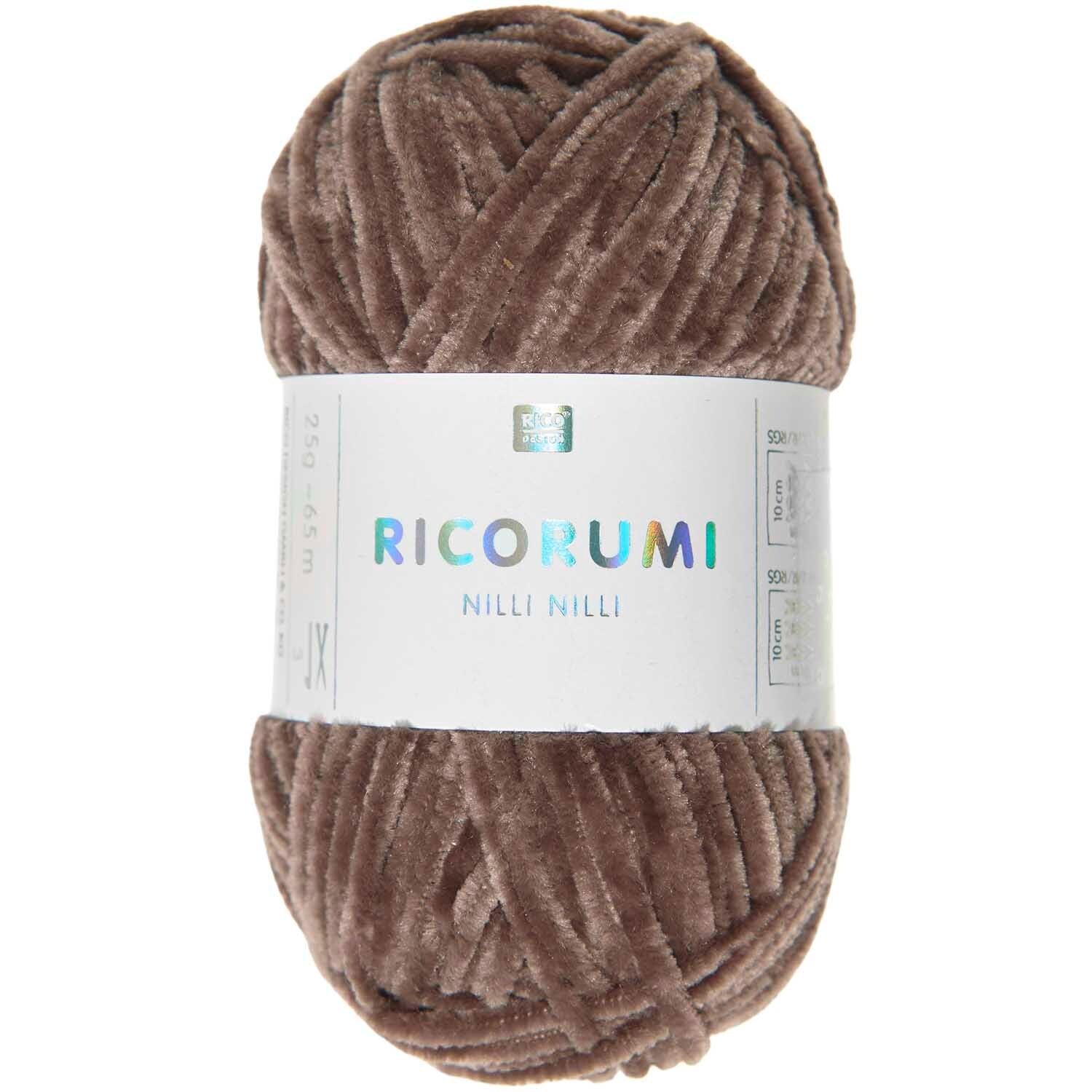 Rico Ricorumi Nilli Nilli 024 Chocolate Chenille Yarn 25G