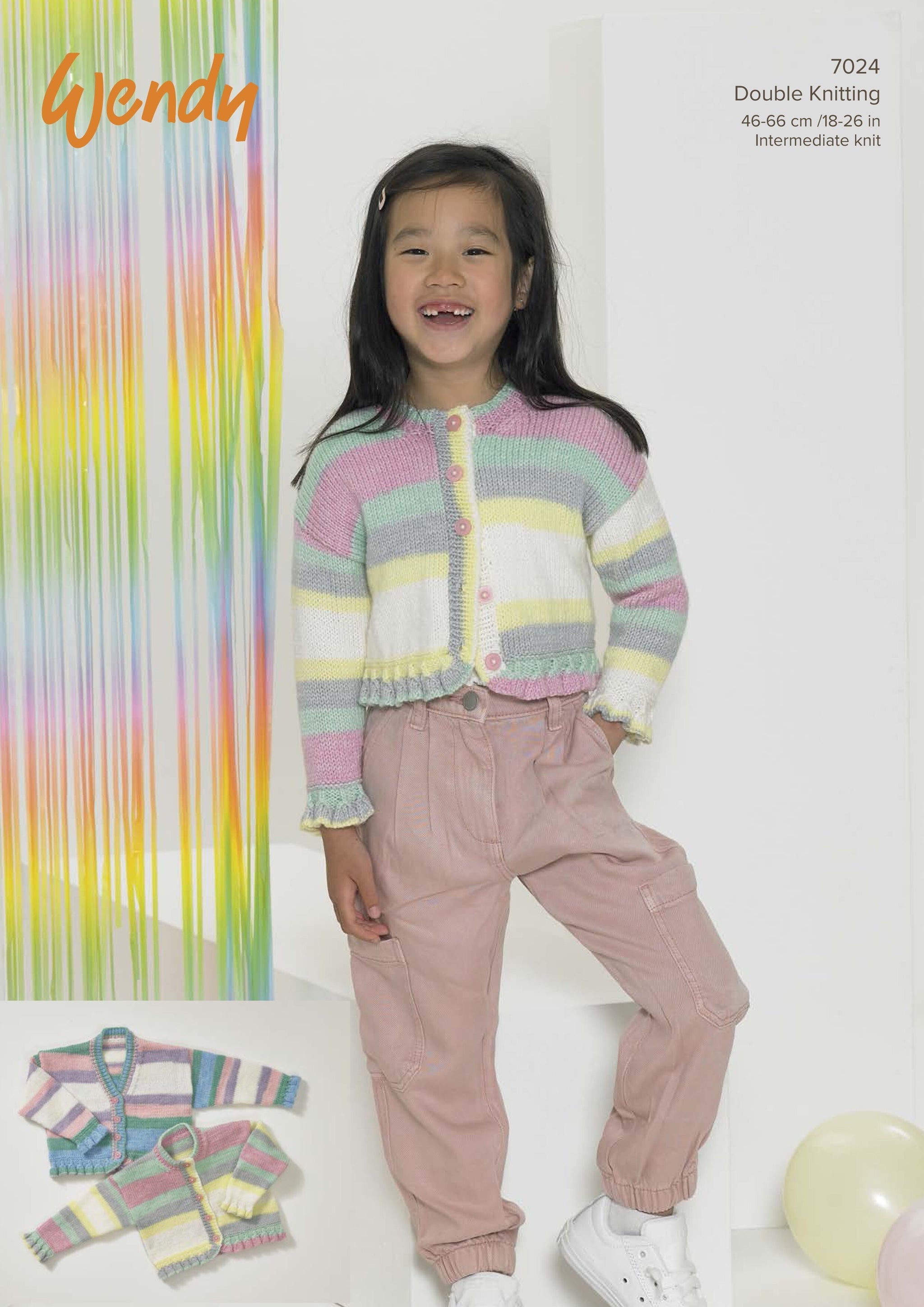 Wendy 7024 Cardigans in Giggles DK Pattern