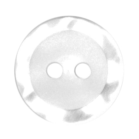 Rimmed Button 14mm White