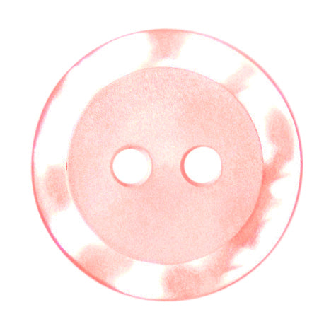Rimmed Button 14mm Pink