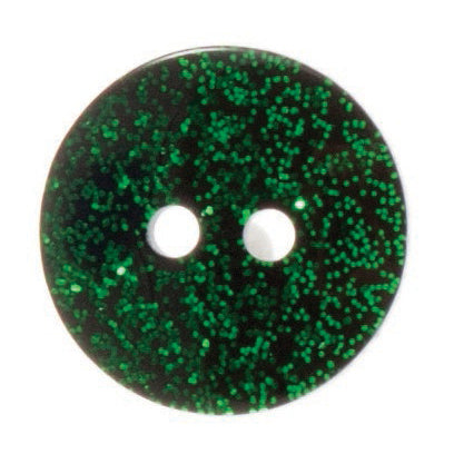 Shiny Glitter Button 18mm Green