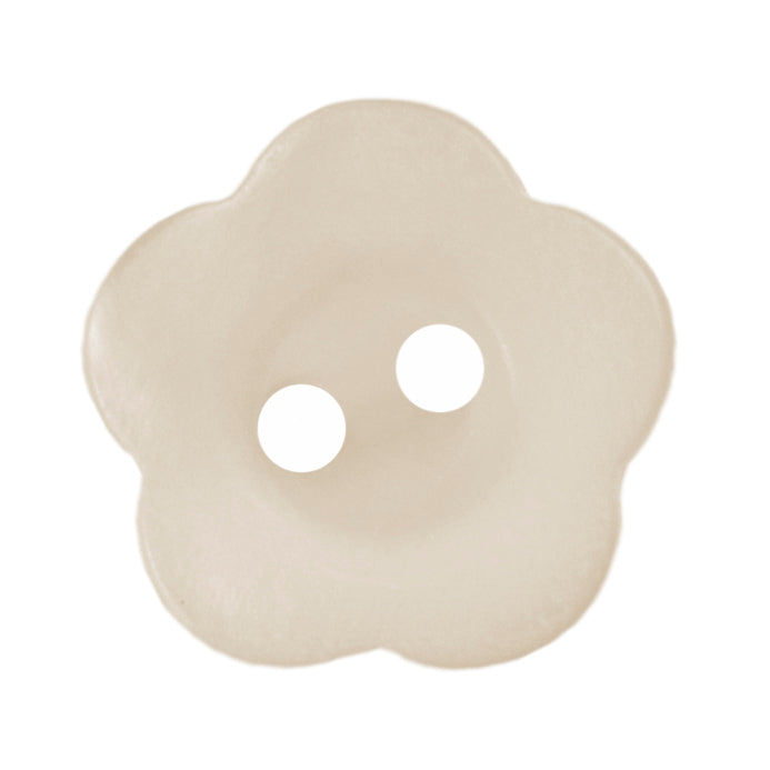 Flower Button 15mm White