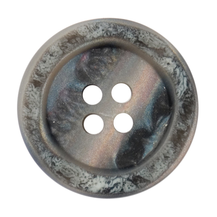 Rimmed Button 23mm Light Grey