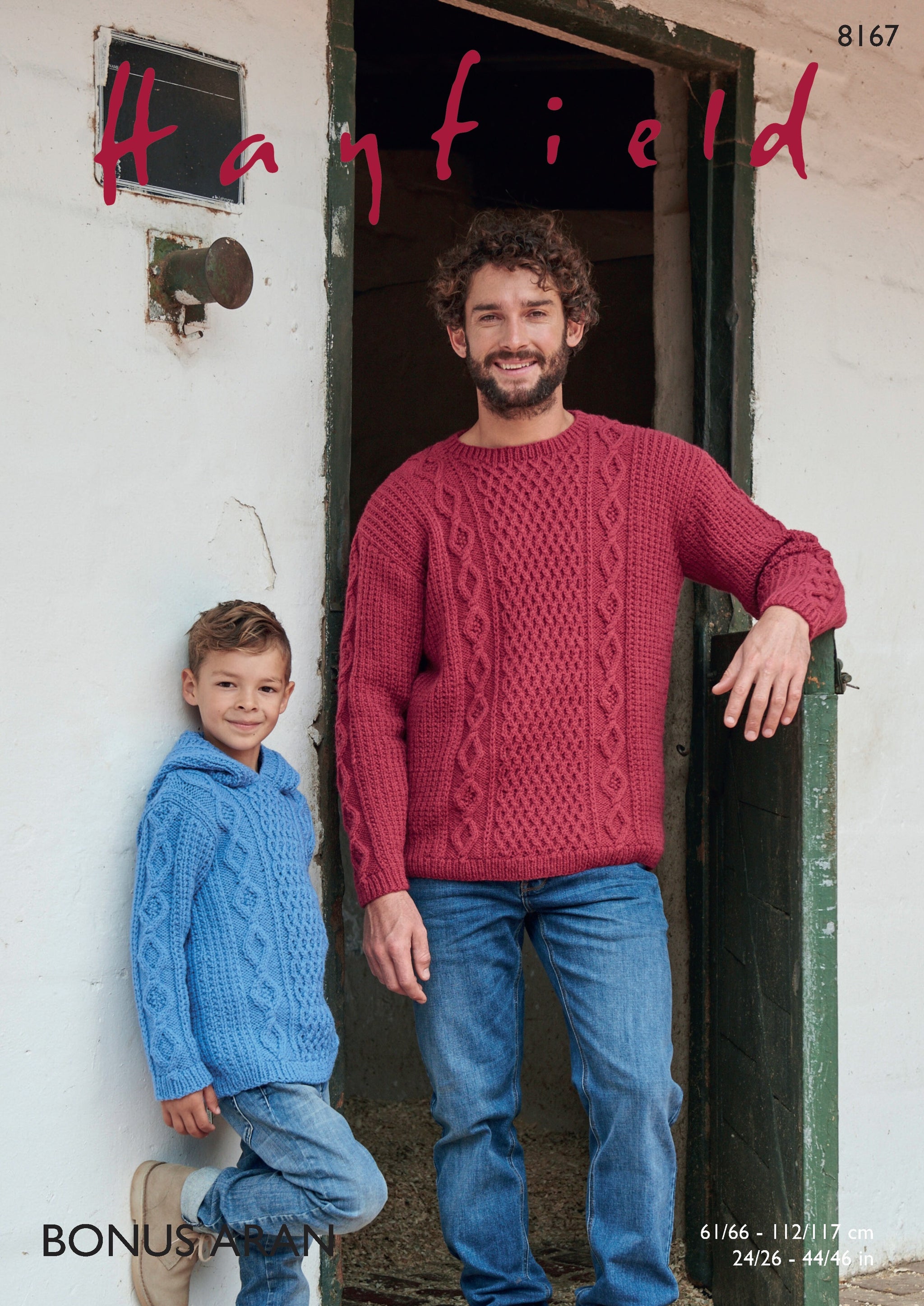 Hayfield 8167 Sweaters in Hayfield Bonus Aran leaflet