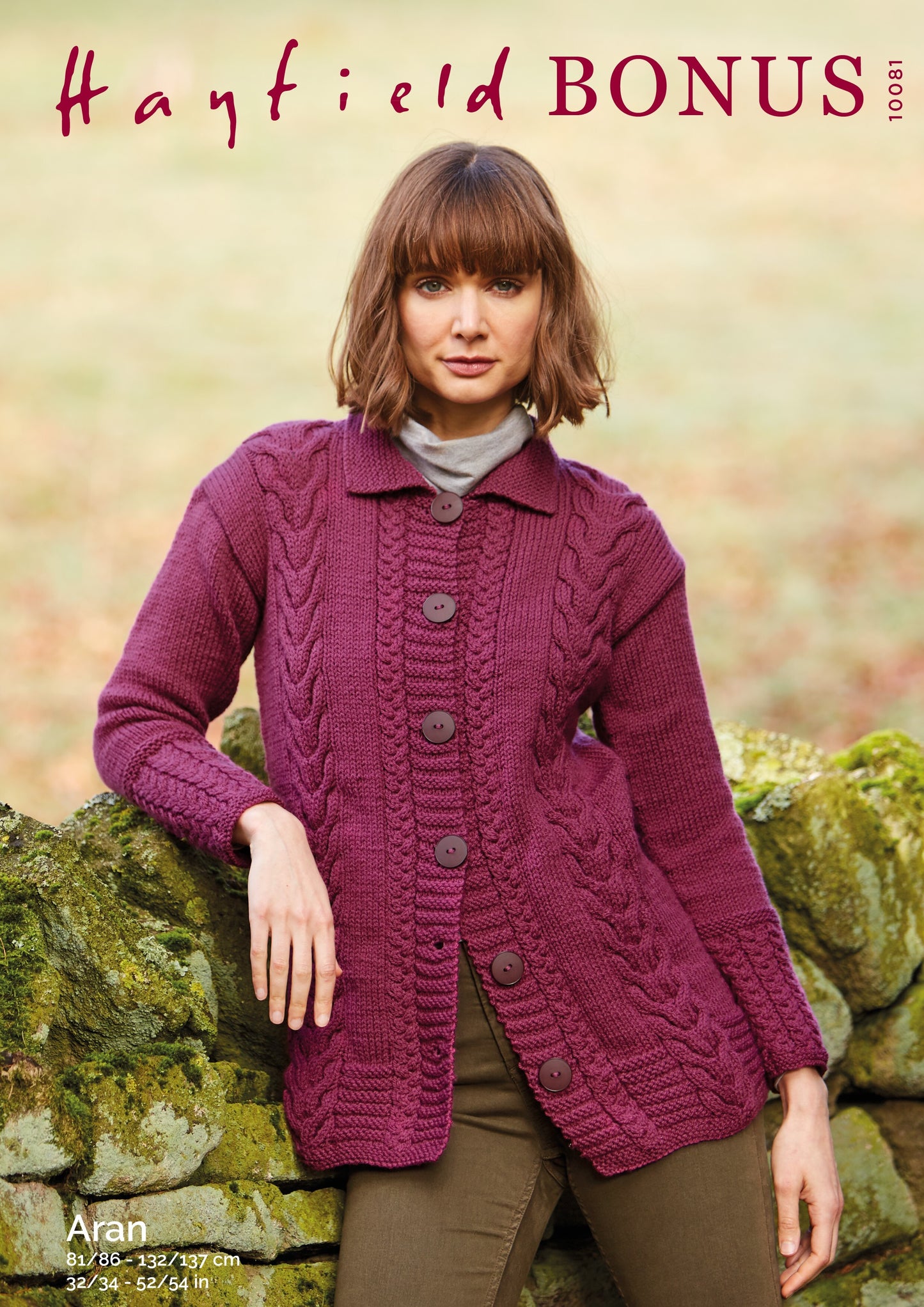 Hayfield 10081 Jacket in Hayfield Bonus Aran leaflet