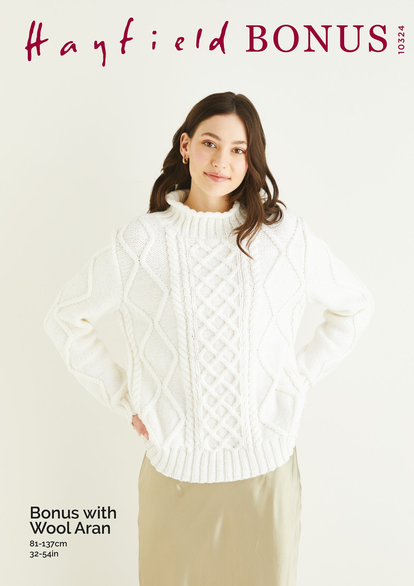 Hayfield 10324 Sweater in Hayfield Bonus Aran with Wool Leaflet