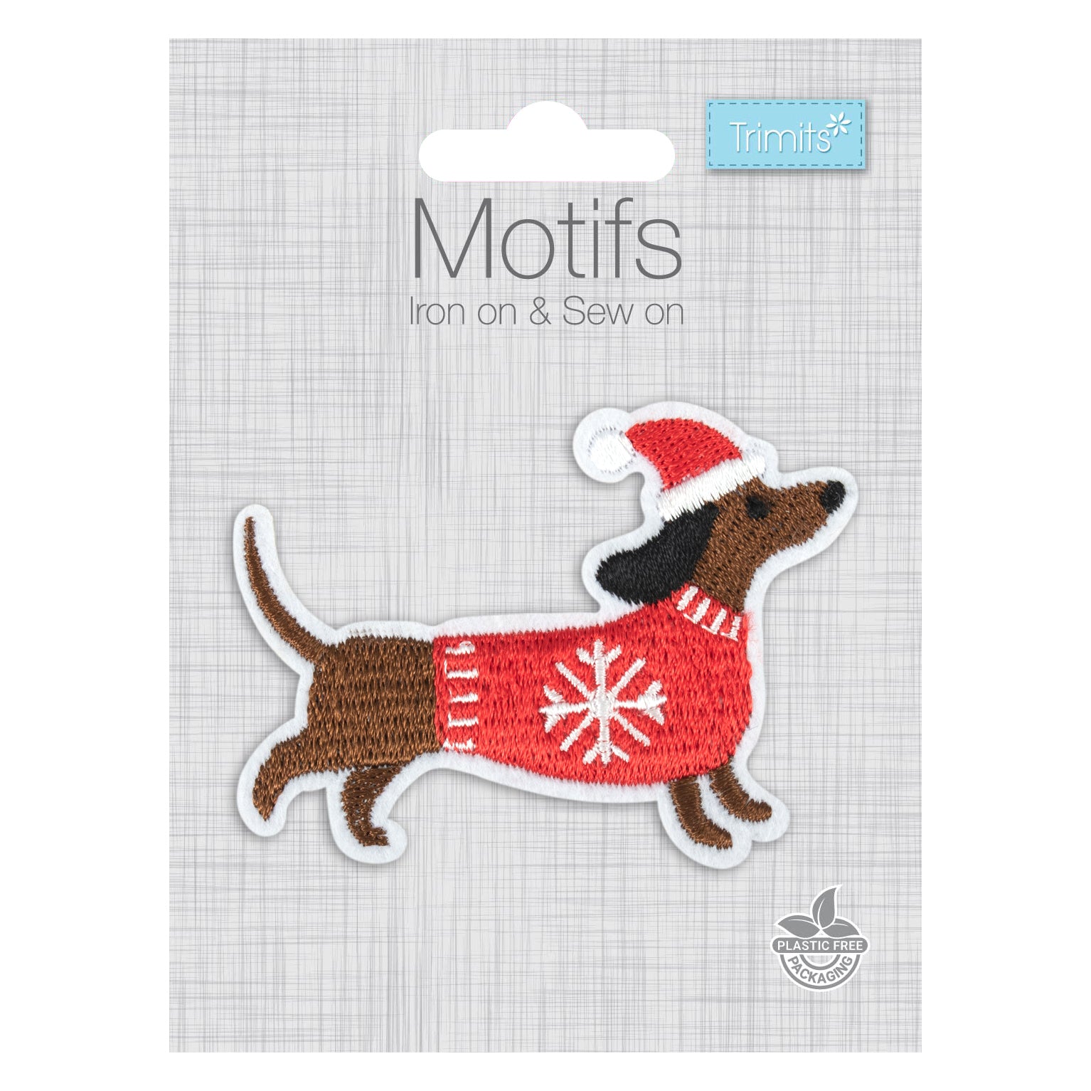 Motif Iron on Christmas Dachshund